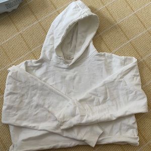 Brandy Melville white cropped hoodie